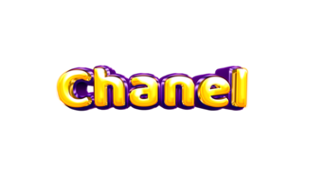 girls name sticker colorful party balloon birthday helium air shiny yellow purple cutout Chanel png