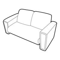 Sofa icon, isometric 3d style vector