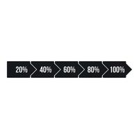 Percentage arrow infographic icon, simple style vector