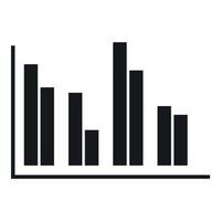Financial analysis chart icon, simple style vector