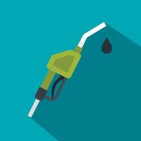 Gasoline pump nozzle icon, flat style vector