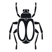 icono de escarabajo pelotero, estilo simple vector