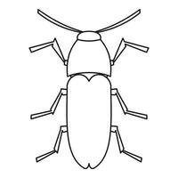 Dung beetle icon, outline style vector