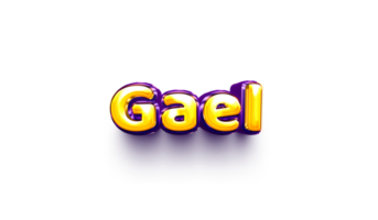 names of boys English helium balloon shiny celebration sticker 3d inflated Gael png