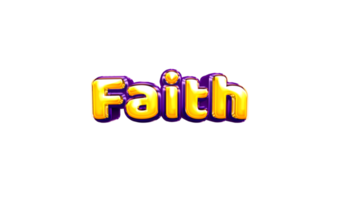 girls name sticker colorful party balloon birthday helium air shiny yellow purple cutout Faith png