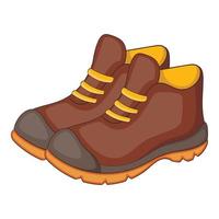 icono de botas de senderismo, estilo de dibujos animados vector