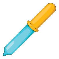 Pipette icon, cartoon style vector