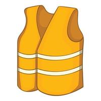 Reflective vest icon, cartoon style vector