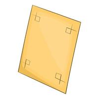 Test printed sheet icon, cartoon style vector