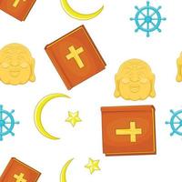 Faith pattern, cartoon style vector