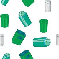 Garbage pattern, cartoon style vector