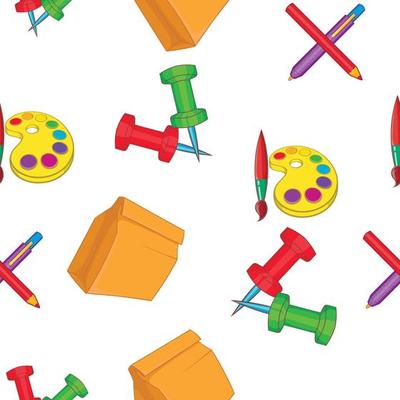 Education pattern, cartoon style