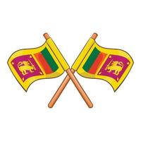 Sri lanka flag icon, cartoon style vector