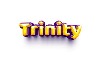 nomes de meninas balão de hélio inglês brilhante adesivo de celebração 3d inflado trinity png