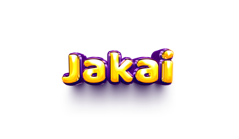 names of boys English helium balloon shiny celebration sticker 3d inflated Jakai png