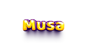 nomes de meninos balão de hélio inglês brilhante adesivo de celebração 3d inflado musa png