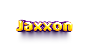 names of boys English helium balloon shiny celebration sticker 3d inflated Jaxxon png