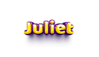 names of girls English helium balloon shiny celebration sticker 3d inflated Juliet png