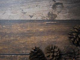 The wood table flat lay image for background or texture concept photo