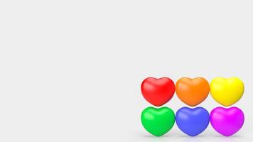 heart multi color for lgbtq concept 3d rendering photo