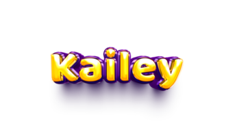 names of girls English helium balloon shiny celebration sticker 3d inflated Kailey png