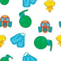 War equipment pattern, cartoon style vector