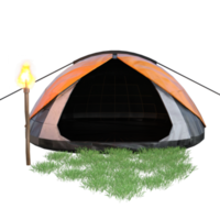 renderizado 3d de activos de camping png