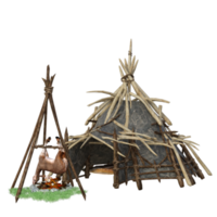 camping middelen 3d renderen png