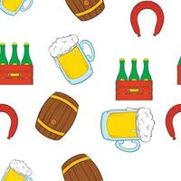 Barley drink pattern, cartoon style vector