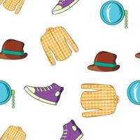 Youth pattern, cartoon style vector