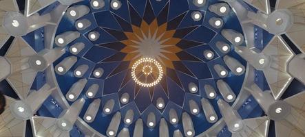 the interior of the mosque seen from the window photo