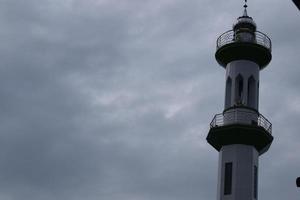 Mosque Towers in Indonesia. Mosque with Islamic background photo