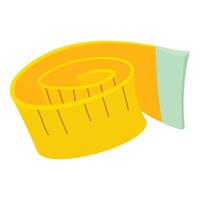 Measuring tape icon, cartoon style vector