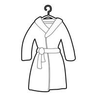 Bathrobe icon, outline style vector