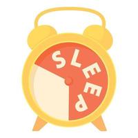 Time to sleep icon, cartoon style vector