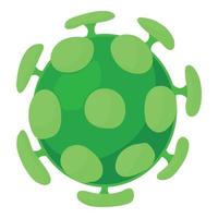 Bacterial cell icon, cartoon style vector