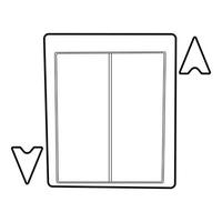 Lift icon, outline style vector