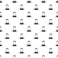 Waiter pattern, simple style vector