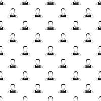 Waiter pattern, simple style vector