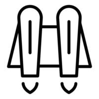 Target jetpack icon outline vector. Work skill vector