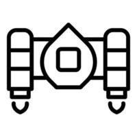 Work jetpack icon outline vector. Speed rocket vector