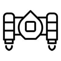 Work jetpack icon outline vector. Speed rocket vector