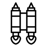 Evolution jetpack icon outline vector. Work future vector