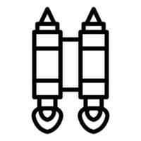 Evolution jetpack icon outline vector. Work future vector