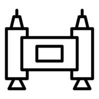 Engine jetpack icon outline vector. Boost rocket vector