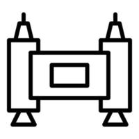 Engine jetpack icon outline vector. Boost rocket vector