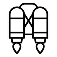 High jetpack icon outline vector. Skill growth vector