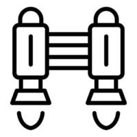 Employment jetpack icon outline vector. Work speed vector