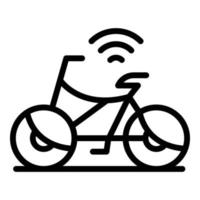 Share bike icon outline vector. Rental station vector