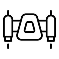 vector de contorno de icono de jetpack de inicio. trabajo de habilidad